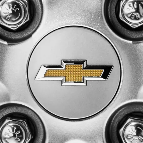 2018 Spark Wheel Center Cap | Silver with Gold Bowtie Logo | Single