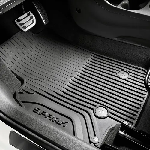 2018 Spark Floor Mats | Premium All Weather | Black | First and Second Rows | Spark Logo