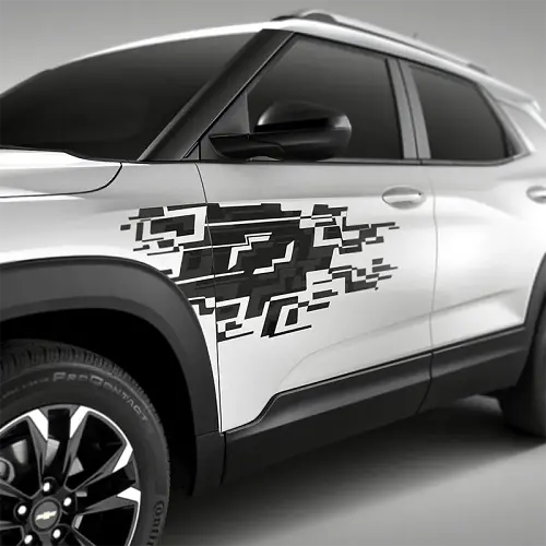 2024 Trailblazer | Bodyside Graphics | Decal Package | Black and Gray | 4 Piece