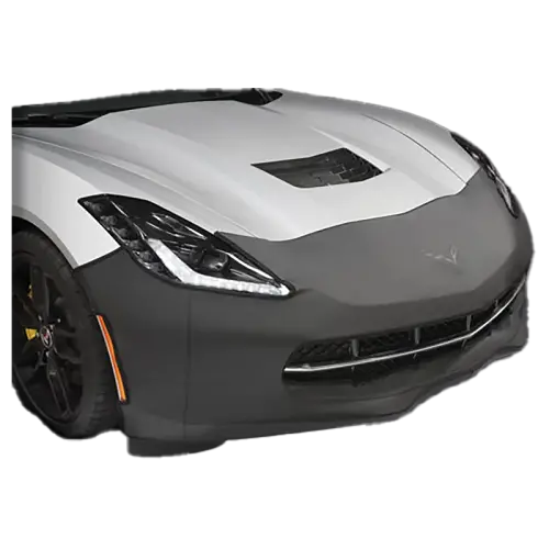 2017 Corvette Stingray | Front End Cover Bra | Crossed-Flag Logo | Black