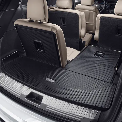 2023 XT6 | Cargo Liner | Black | Integrated | All-Weather | Cadillac Crest Logo