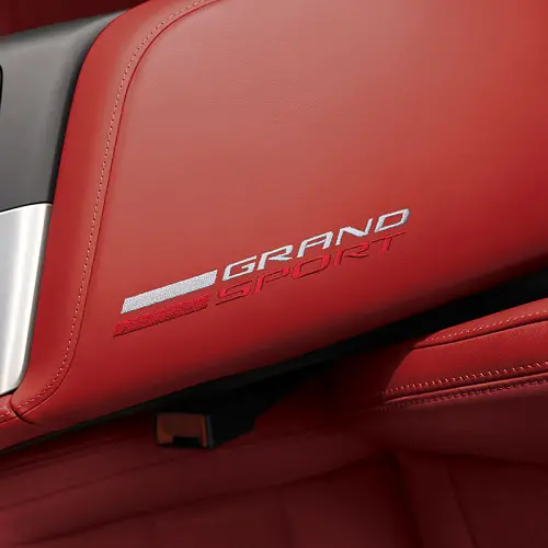 2017 Corvette Stingray Center Console Lid | Armrest | Grand Sport Logo | Adrenaline Red | 705
