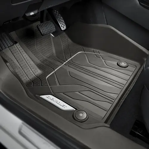 2018 Malibu | Floor Liners | Dark Atmosphere | Front and Rear Rows | Chevrolet Logo | All-Weather