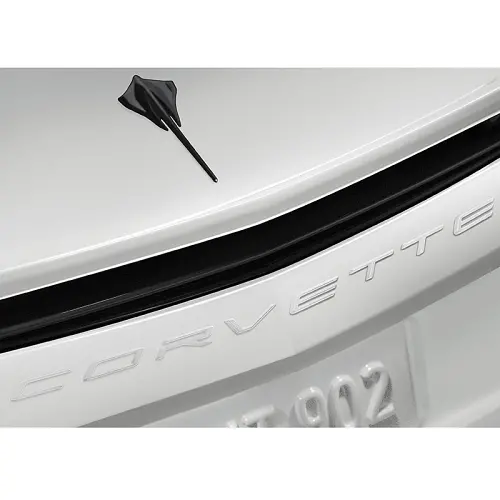 2021 C8 Corvette Stingray Rear Emblem | Corvette Script | Arctic White
