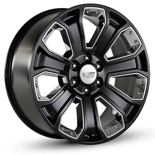 2020 Escalade ESV 22 inch Wheel | 7-Spoke | Gloss Black | Chrome Inserts | SGM | 22 x 9 | Single