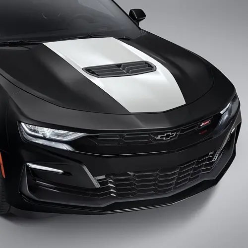 2022 Camaro Hood Decal Package | Center Stinger Stripe | White Pearl | SS Coupe