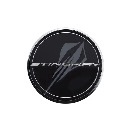 2024 C8 Corvette Stingray | Wheel Center Cap | Stingray Logo | Black | Single