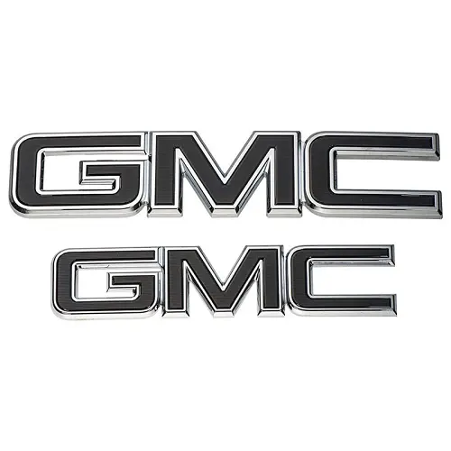 2015 Yukon GMC Emblems | Black | Front Grille and Rear Liftgate | Chrome Surround | SFZ