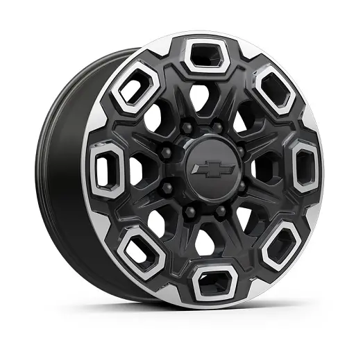 2024 Silverado 3500 | 20 inch Wheel | Black | Machined | Multi-Spoke | 8-Lug | 20 x 8.5 | SKX