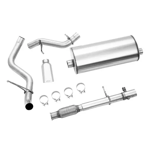 2024 Tahoe | Performance Cat-back Exhaust System | 5.3L | Single Side | Polished Tip | Bowtie Logo
