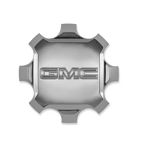2023 Sierra 3500 | Wheel Center Cap | Chrome | Embossed GMC Logo | 8 Lug Pattern | Single