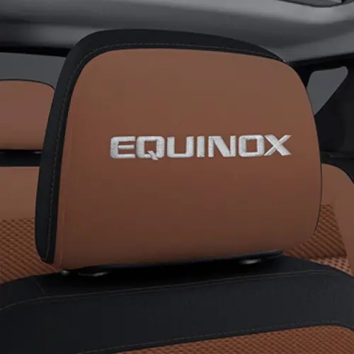 2021 Equinox Headrest | Brandy Vinyl | Embroidered Equinox Script | Single