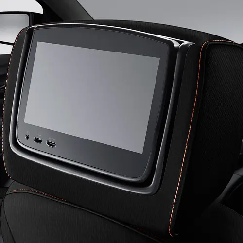2020 Traverse Rear Seat Infotainment System | Headrest LCD Monitors | Jet Black Cloth | Mojave