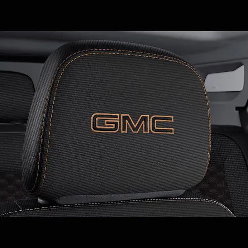 2021 Terrain Headrests | Jet Black Cloth | Embroidered GMC Logo | H1T | Pair