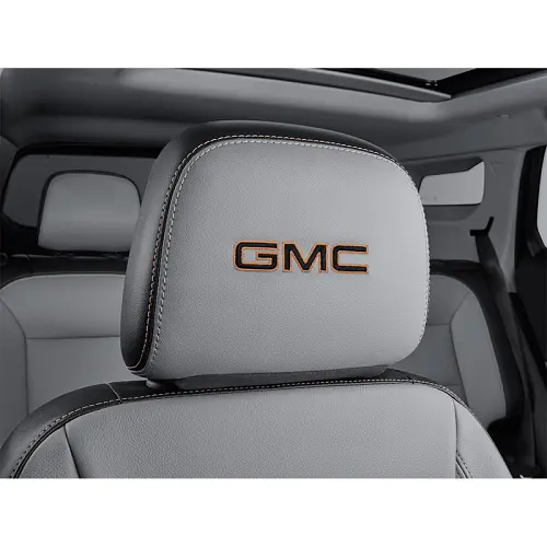 2021 Terrain Headrests | Medium Ash Gray Leather | Embroidered GMC Logo | H17 | Pair