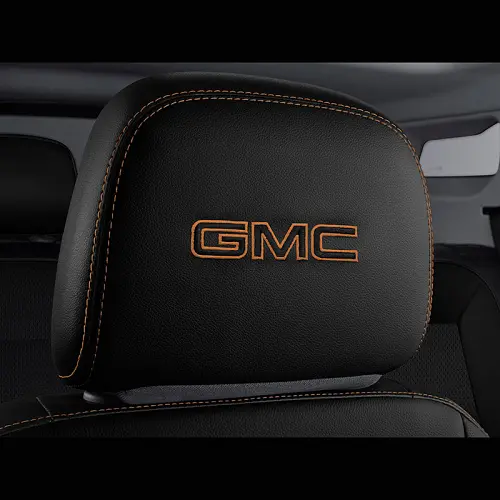2019 Terrain Headrests | Jet Black Leather | Embroidered GMC Logo | H0Y | Pair