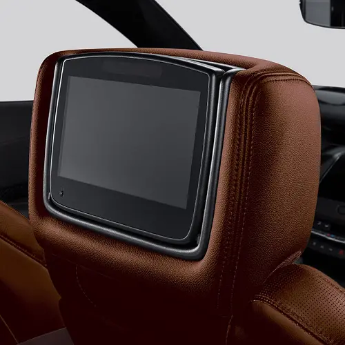 2023 XT5 Rear Seat Infotainment | Two Headrest Monitors | DVD Player | Kona Brown Leather | HFZ