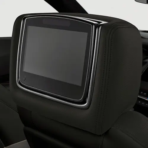 2023 XT5 Rear Seat Infotainment | Two Headrest Monitors | DVD Player | Jet Black Leather | HMR