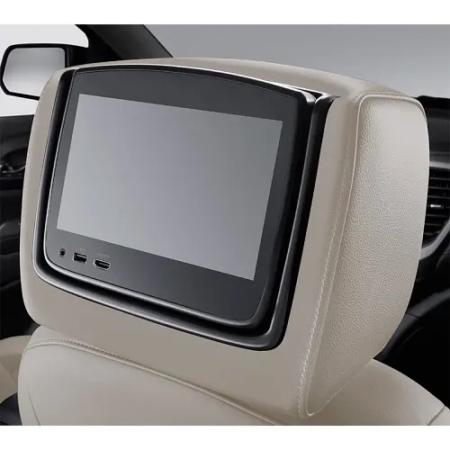 2022 Acadia Rear Seat Infotainment System | DVD Player | Headrest LCD Monitors | Light Shale Leather