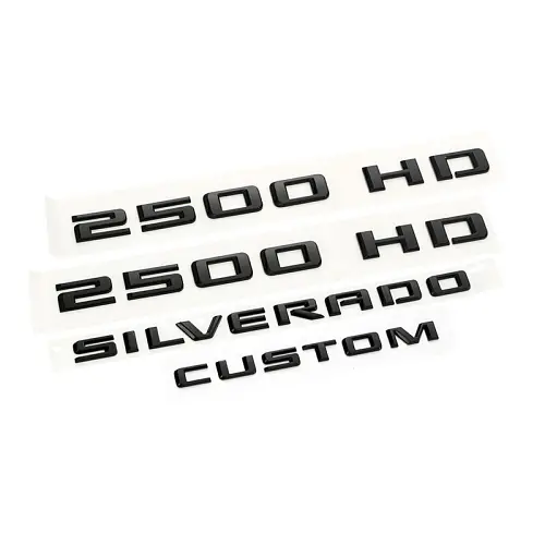 2024 Silverado 2500 | Black Emblems | Silverado | 2500 HD | Custom | Bodyside | Hood | Tailgate
