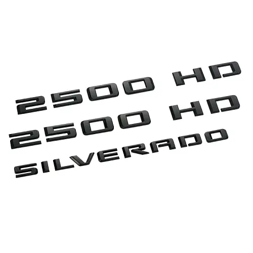 2020 Silverado 2500 | Black Emblems | Silverado | 2500 HD | Bodyside | Hood | Tailgate
