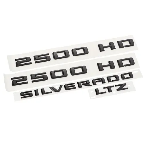 2024 Silverado 2500 | Black Emblems | Silverado | 2500 HD | LTZ | Bodyside | Tailgate | Set of 4