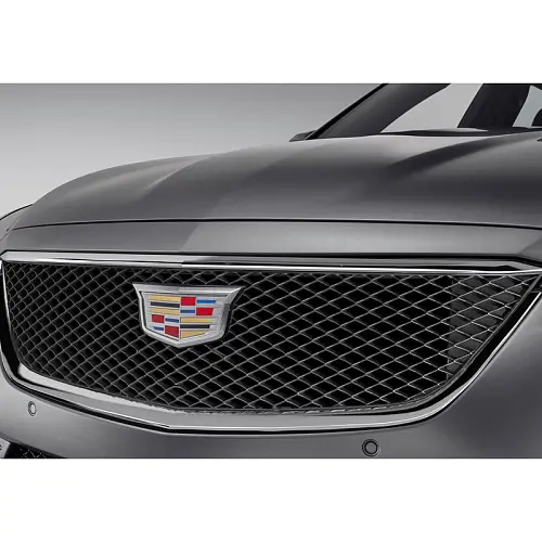 2021 CT5 | Grille | Silver Grille and Chrome Surround | Cadillac Emblem | WITHOUT HD Surround Vision