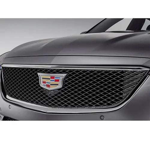 2021 CT5 | Grille | Silver Grille and Chrome Surround | Cadillac Emblem | HD Surround Vision | UV2
