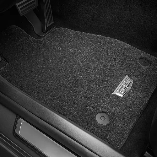 2021 CT5 | Floor Mats | Jet Black | Premium Carpet | Front and Rear | Cadillac Crest Logo | Set of 4