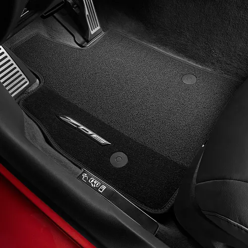 2024 C8 Corvette Z06 | Floor Mats | Premium Carpet | Black | Black Stitching | Z06 Emblem
