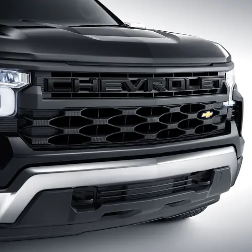 2022 Silverado 1500 | Front Grille Package | Black | Gloss Black Chevrolet Script | WITHOUT HD Surro