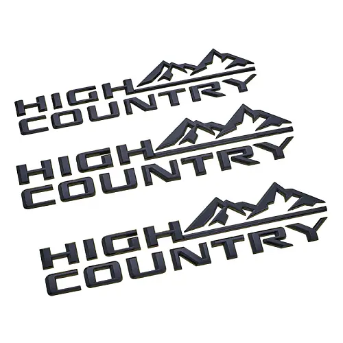 2024 Silverado 2500 | Black Emblems | High Country | Bodyside | Tailgate | Set of 3