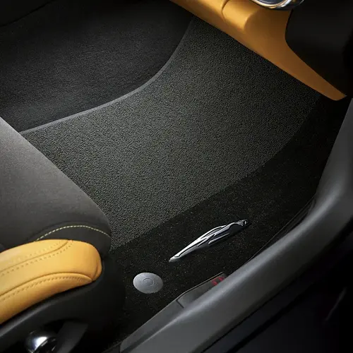 2024 C8 Corvette Stingray | Floor Mats | Premium Carpet | Black | Black Stitch | C8 Silhouette