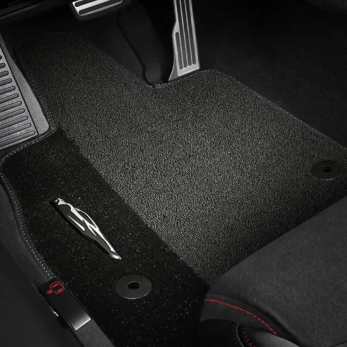 2024 C8 Corvette E-RAY | Floor Mats | Premium Carpet | Black | Sky Cool Gray | C8 Silhouette