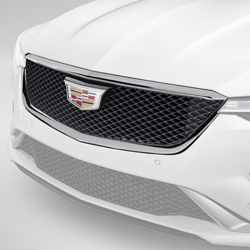 2022 CT4 | Grille Upgrade | Silver Mesh Grille | Chrome Surround | Cadillac Logo