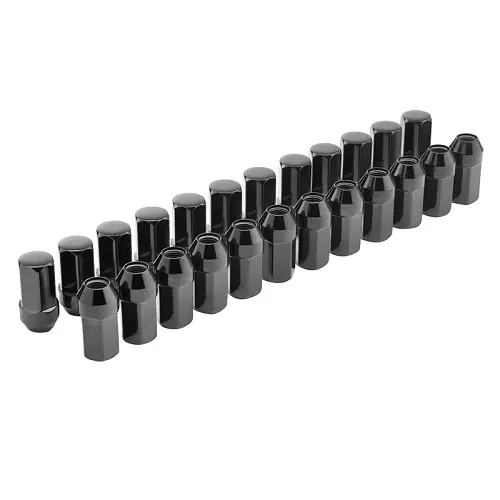 2020 Sierra 1500 | Wheel Lug Nut Kit | Black | 6 Lug Wheels | Set of 24 | Visible Lug nuts