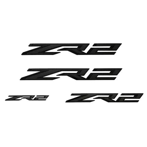 2024 Silverado 2500 | Black Emblems | ZR2 | Grille | Bodyside | Tailgate | Set of 4