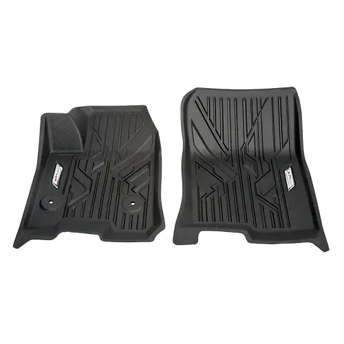 2024 Canyon | Floor Liners | Black | First Row | Chrome AT4X Logo | Set of 2
