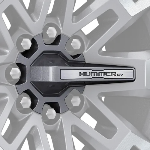 2024 Hummer EV Pickup | Wheel Center Cap | Grazen Metallic | Faux CTIS | Hummer EV Logo | Single
