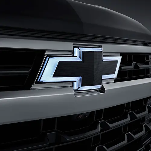 2022 Silverado 1500 | Bowtie Emblems | Black | Illuminated Front | Non-Illuminated Rear | Set of 2