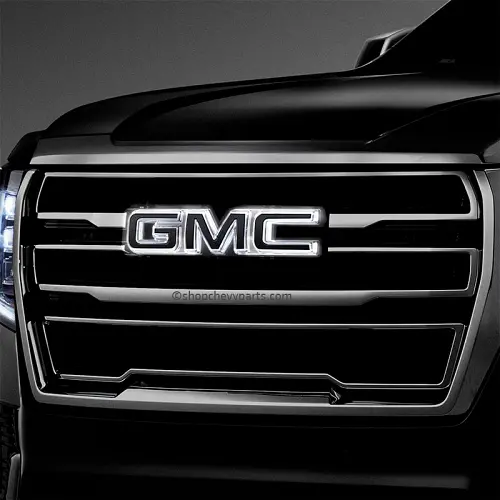 2021 Yukon XL | Emblems | Black GMC | Illuminated | Front Grille | Rear Lift-gate | Set of 2
