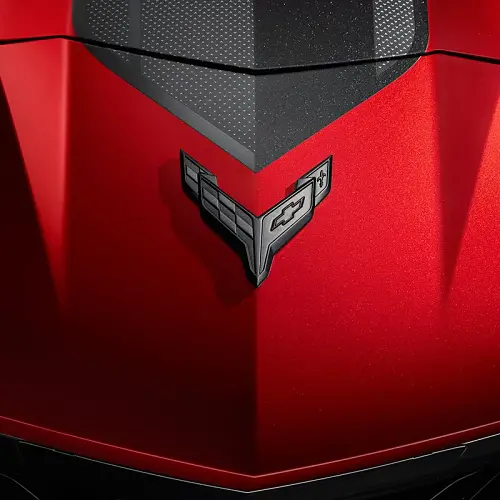 2023 C8 Corvette Z06 | Carbon Flash Metallic Crossed Flags Emblems | Coupe | Front and Rear | Pair