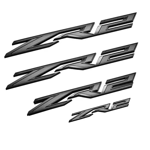 2024 Silverado 1500 | Black Emblems | ZR2 | Grille | Bodyside | Tailgate | Set of 4