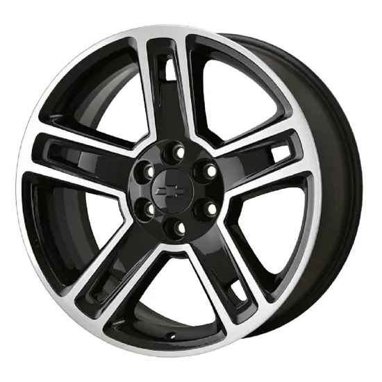 2015 Silverado 1500 22 inch Wheel | 5 Split-Spoke | Machined | Gloss Black | 22 x 9 | Single