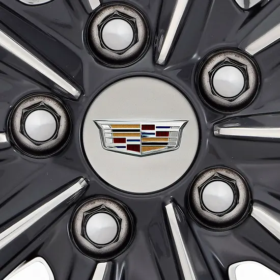 2023 XT6 | Wheel Center Cap | Silver | Multicolored Cadillac Logo | Single