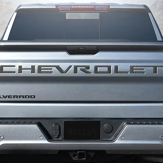 2019 Silverado 1500 | Chevrolet Tailgate Lettering | 3-D Urethane | Carbon Fiber