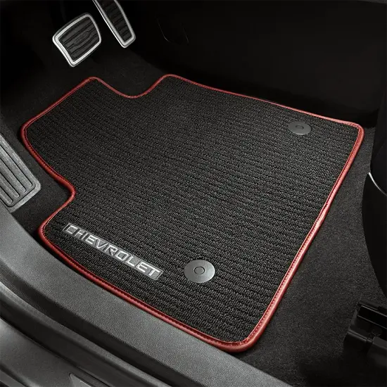 2024 Blazer Floor Mats Black Front Row Premium Carpet Red