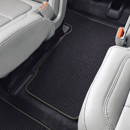 2023 Traverse Floor Mats | Black | Premium Carpet | Third Row | 2nd Row Captain Chair | Mojave Stitc