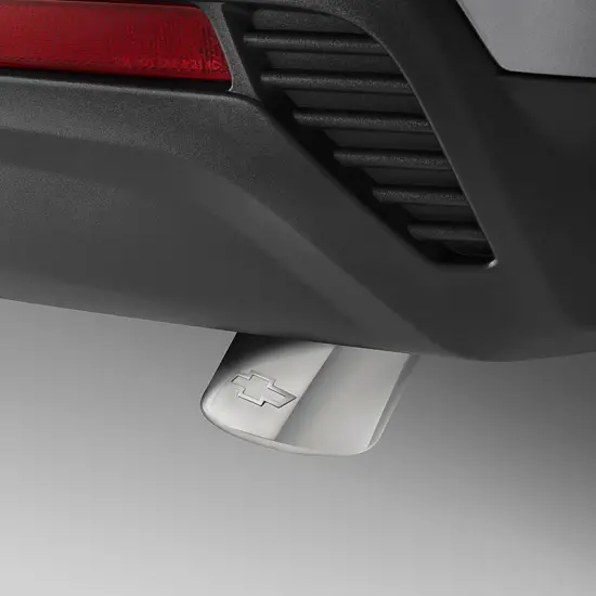 2015 Suburban | Exhaust Tip | Polished Stainless Steel | 5.3L | Angle Cut | Dual Wall | Bowtie Logo