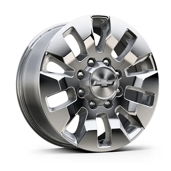 2023 Silverado 3500 | 20 inch Wheel | Chrome | 10-Spoke | 8-Lug | 20 x 8.5 | SHL | Single